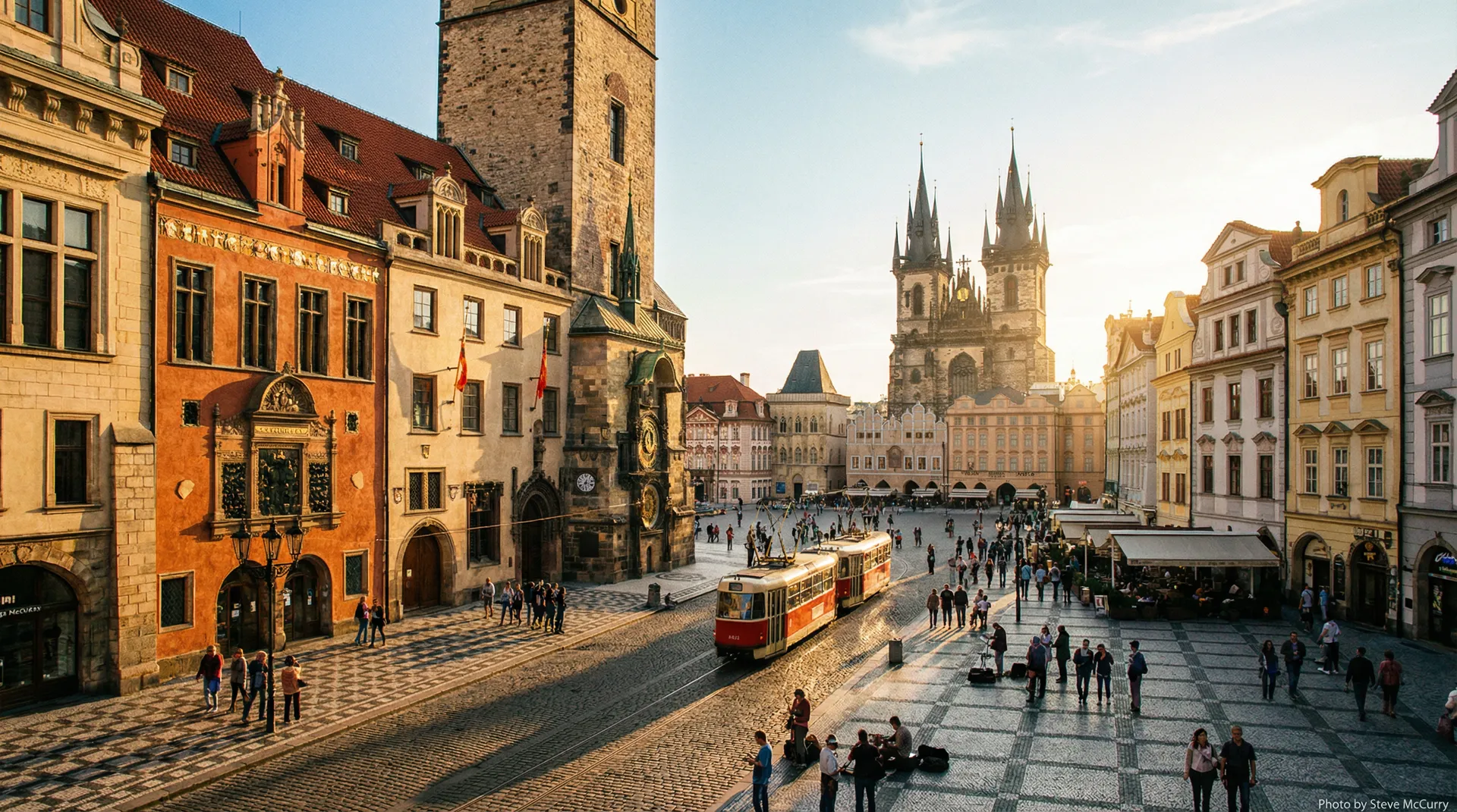 布拉格老城广场黄昏街景 - 捷克搭讪 城市纪实